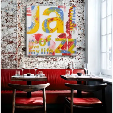 OBRAZ NA PŁÓTNIE MUZYKA 100 3,5 100 cm